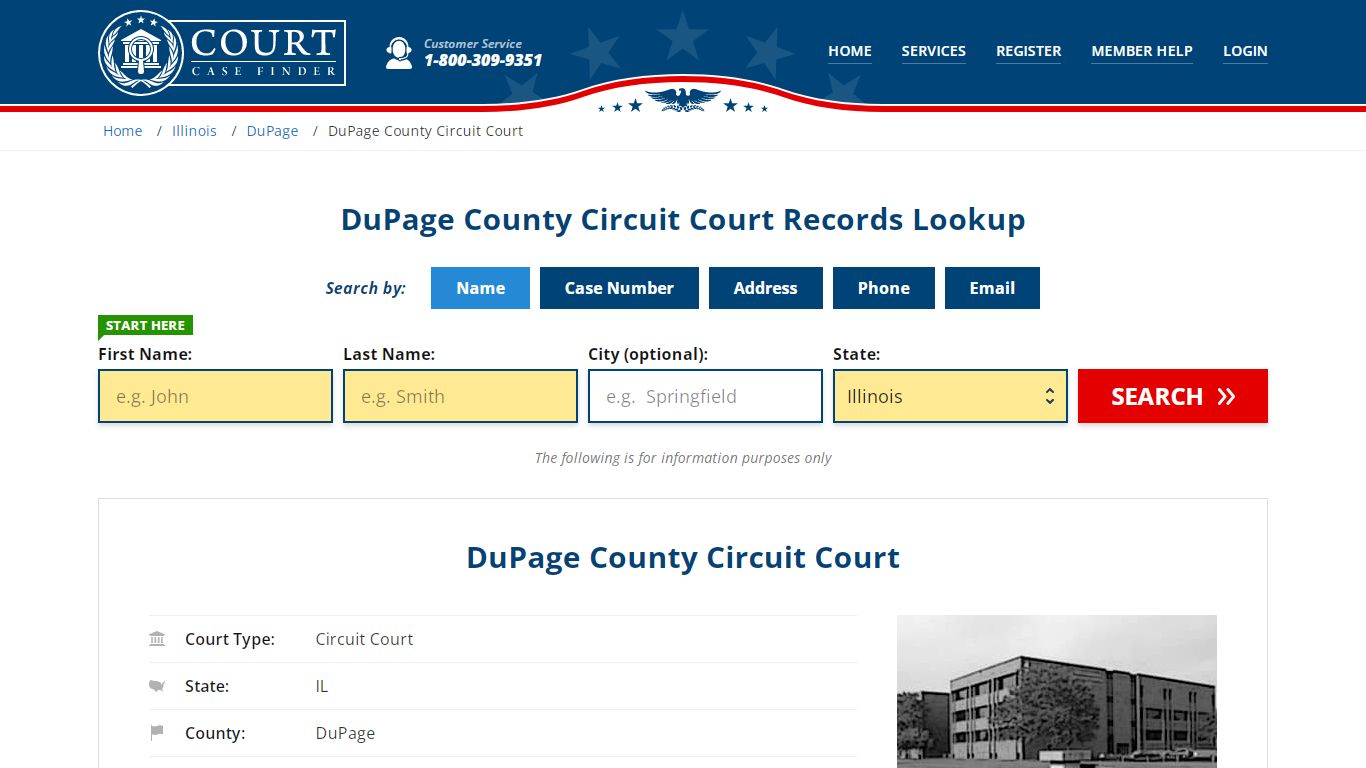 DuPage County Circuit Court Records Lookup