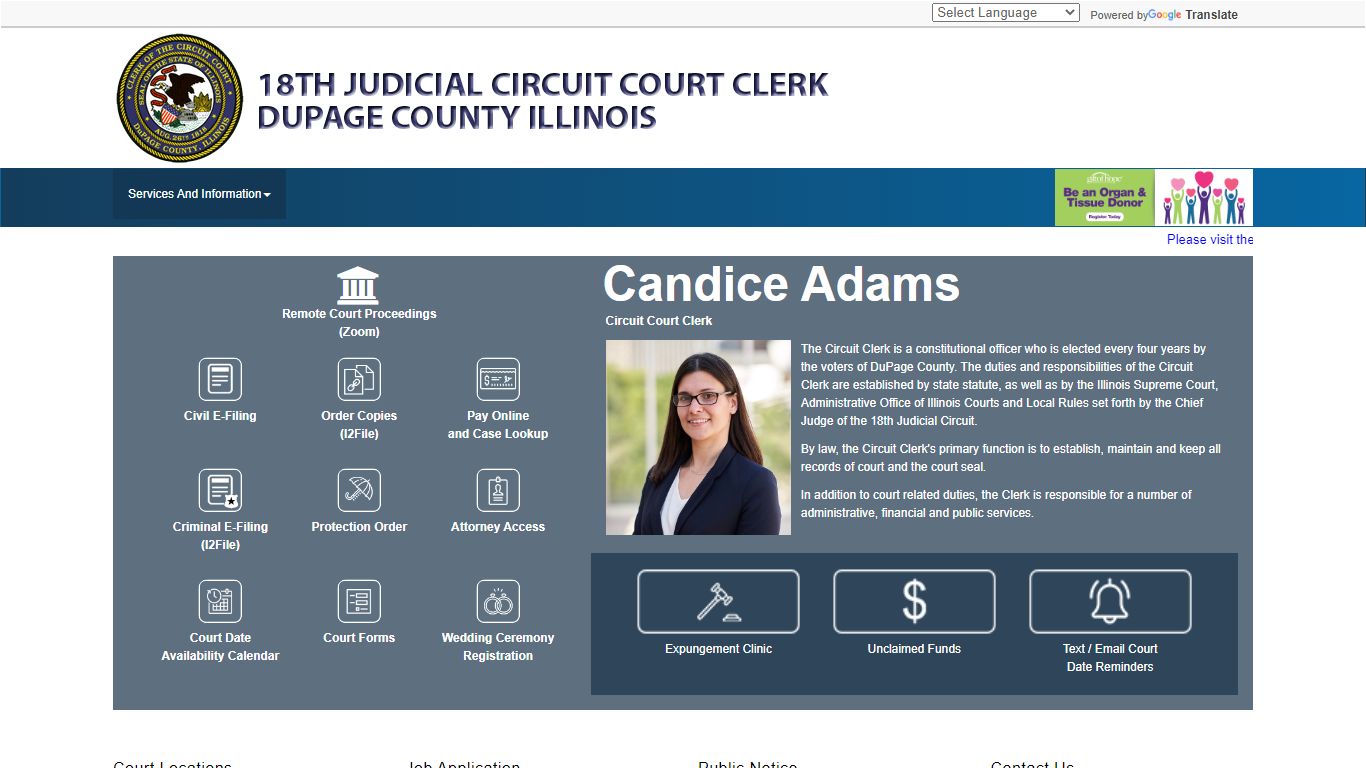 18TH JUDICIAL CIRCUIT COURT CLERK DUPAGE COUNTY ILLINOIS